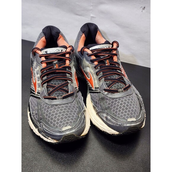 Brooks Adrenaline GTS 14 Gray/Orange Mens Size US 9 1101581D081 Running Shoes - Picture 2 of 12